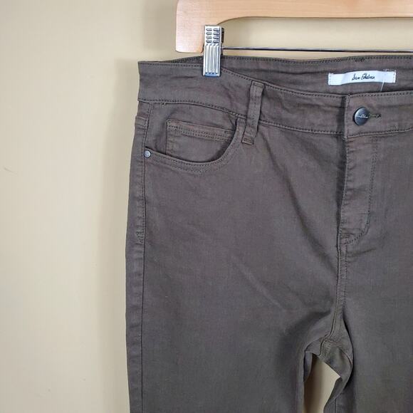 Sam Edelman The Kitten Skinny Jeans in Deep Olive Size 16 - Picture 3 of 12